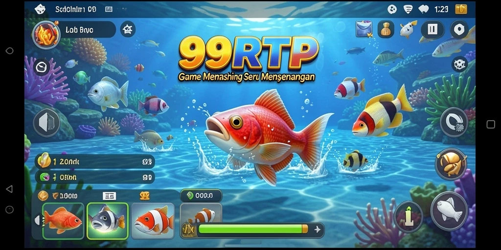 Screenshot gameplay 99RTP menampilkan aksi memancing yang seru.