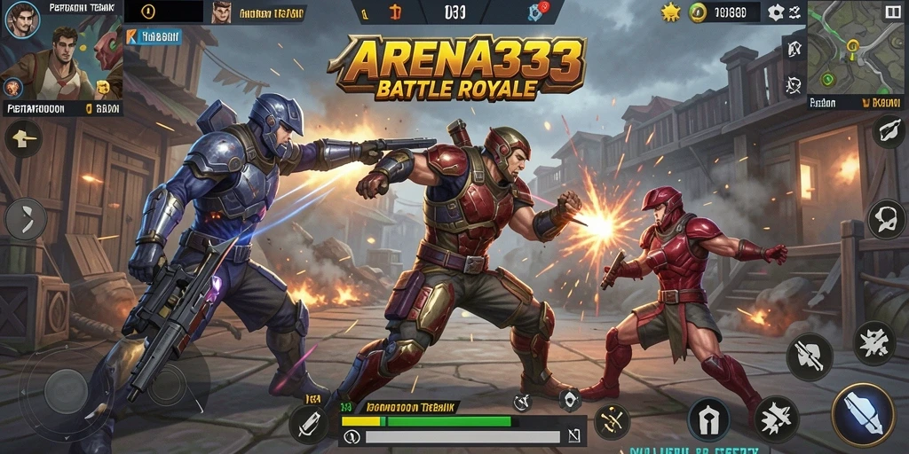 Gameplay seru ARENA333 dalam pertarungan Battle Royale.