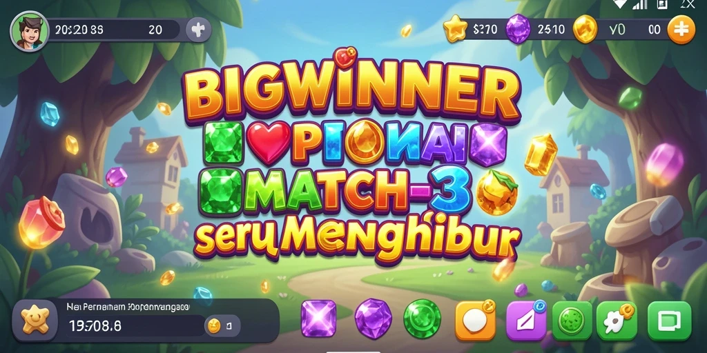 Tangkapan layar dari gameplay seru BIGWINNER dalam kategori Match-3.