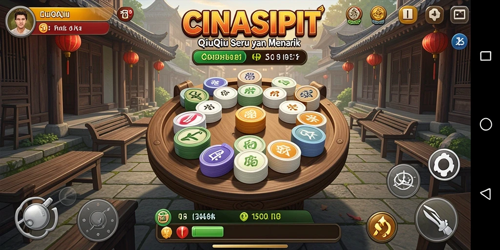 Tampilan gameplay seru dari CINASIPIT dengan kartu QiuQiu.