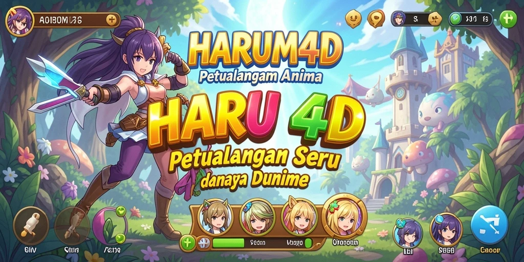 Screenshot gameplay HARUM4D yang menunjukkan petualangan seru karakter anime.