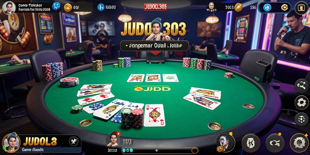 Screenshot gameplay <strong>JUDOL303</strong> yang menunjukkan momen seru permainan Poker.