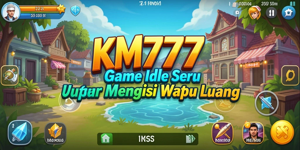 Screenshot gameplay KM777 yang menunjukkan sistem idle yang menarik.