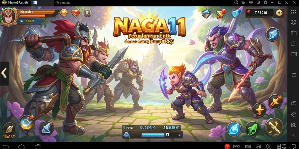 Screenshot dari gameplay NAGA11 yang memukau dan penuh aksi RPG.