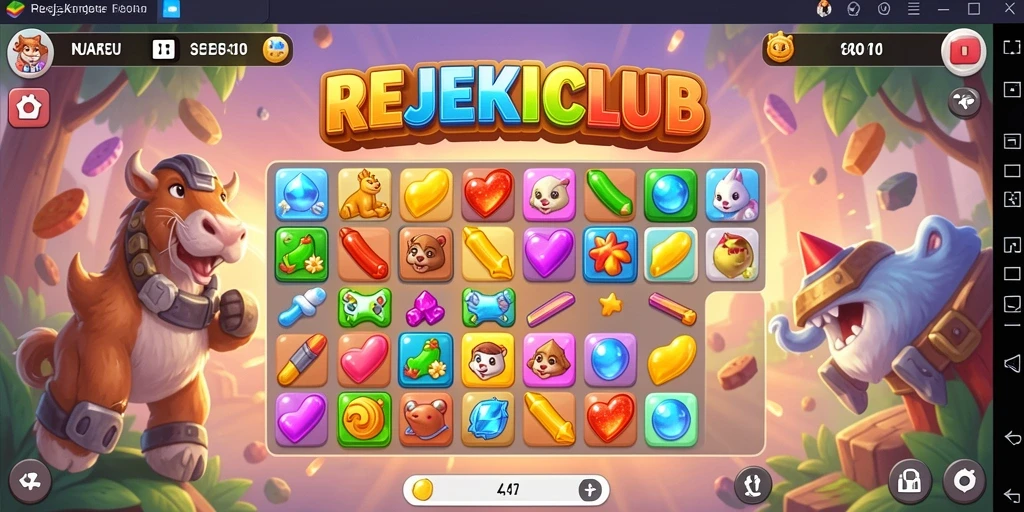 Screenshot gameplay <strong>REJEKICLUB</strong> menampilkan momen seru mencocokkan item.