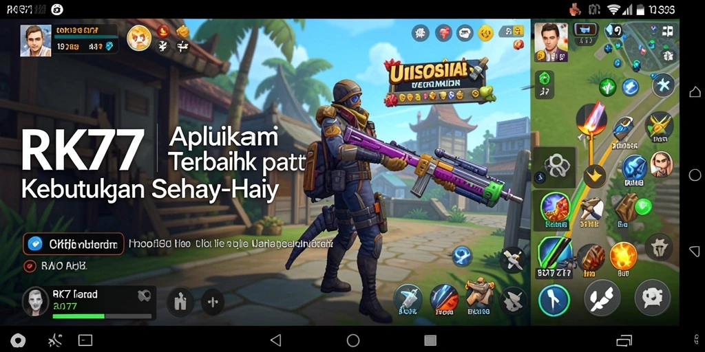 Tampilan utama RK77 dengan fitur-fitur Utility yang lengkap.