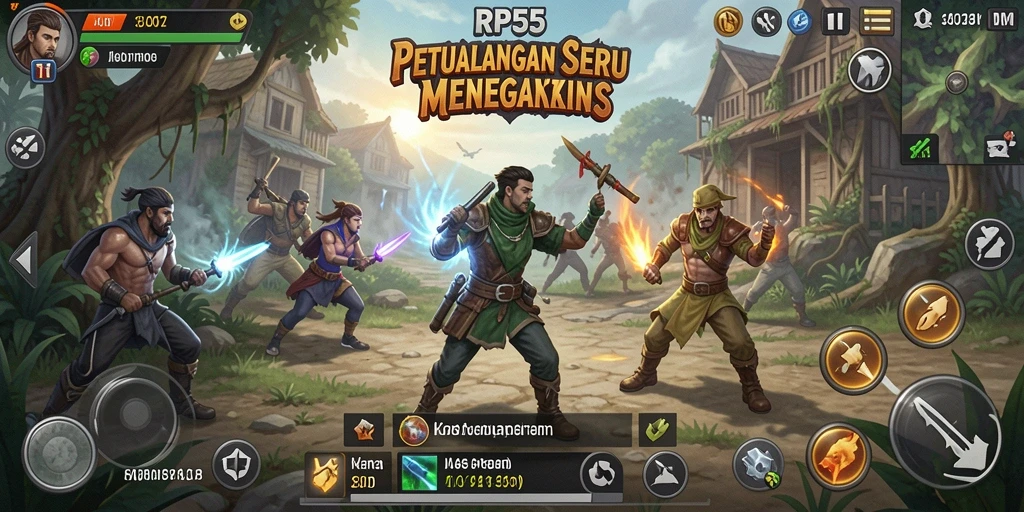 Tampilan gameplay menakjubkan dari RP55 dalam petualangan seru.