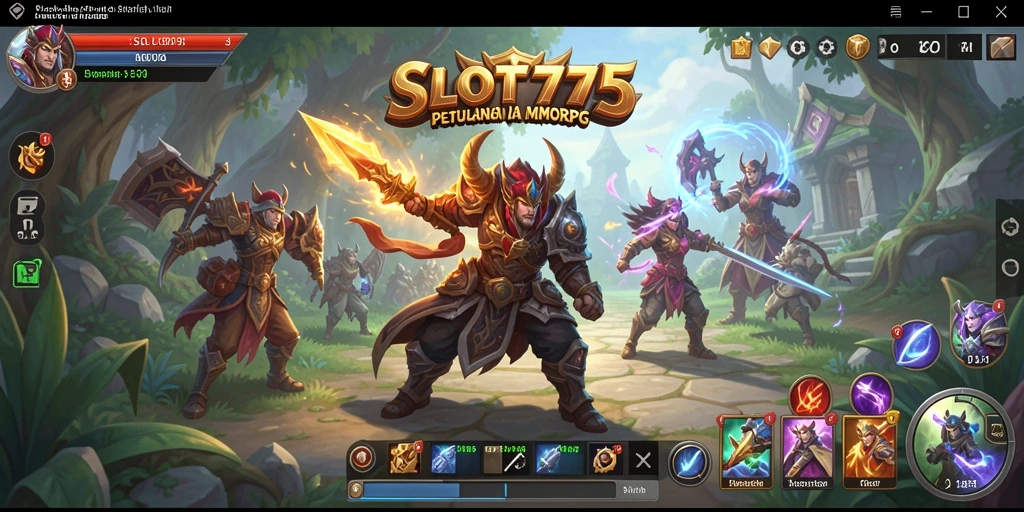 Gameplay SLOT777 yang menampilkan aksi pertempuran mendebarkan.