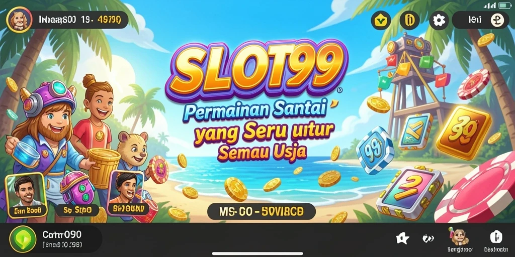 Screenshot SLOT99 menampilkan gameplay yang seru dan berwarna.
